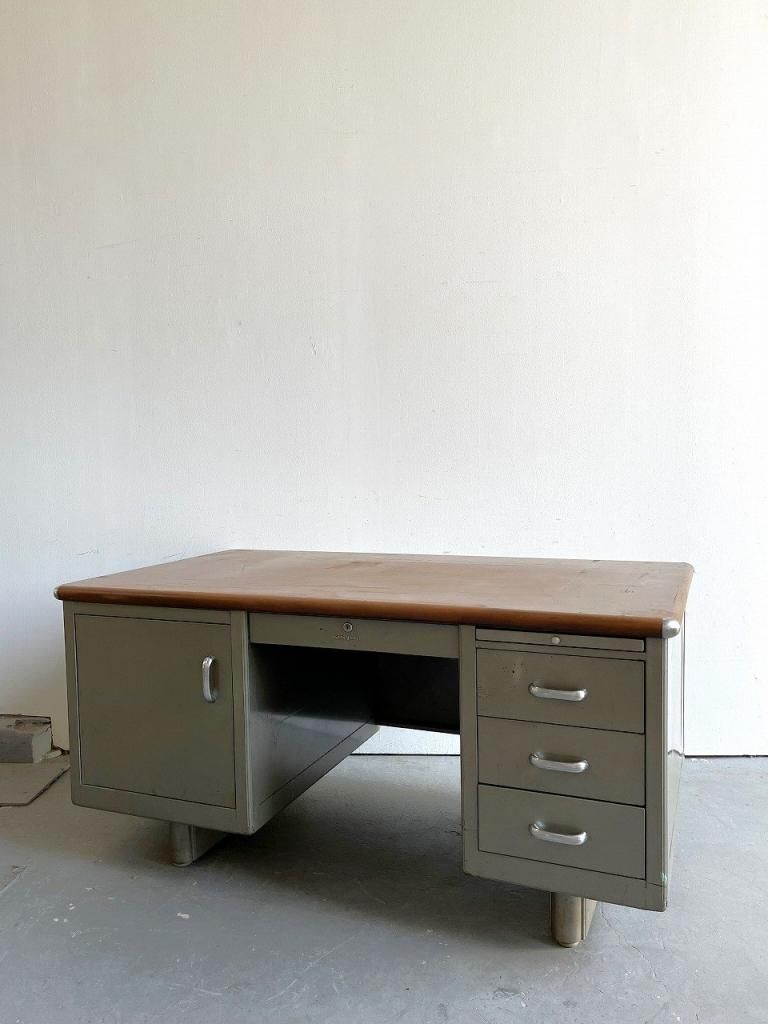 1950-60's ヴィンテージ ミッドセンチュリー スチール デスク