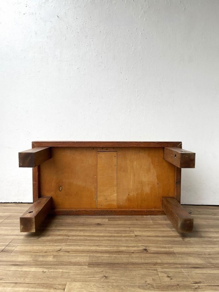 ヴィンテージ タイルトップ ローテーブル - アンティーク、ビンテージ