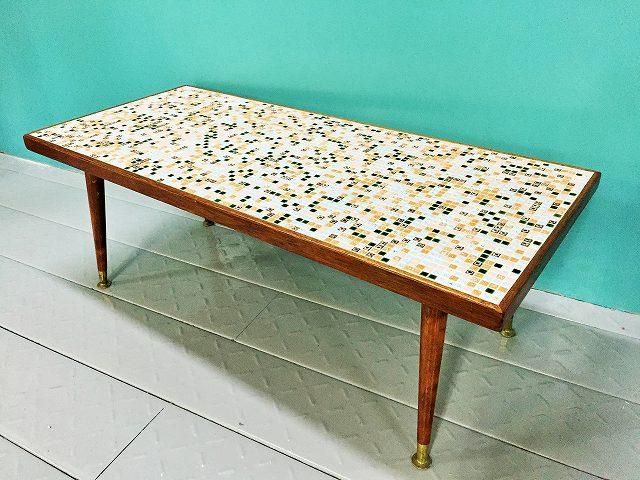 1960's ヴィンテージ タイルトップ ローテーブル - アンティーク