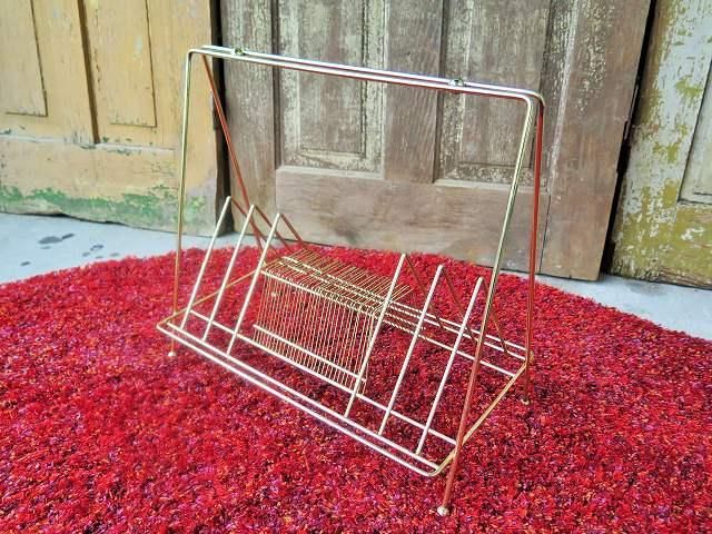 1950-60's ヴィンテージ アイアン マガジン/レコード ラック