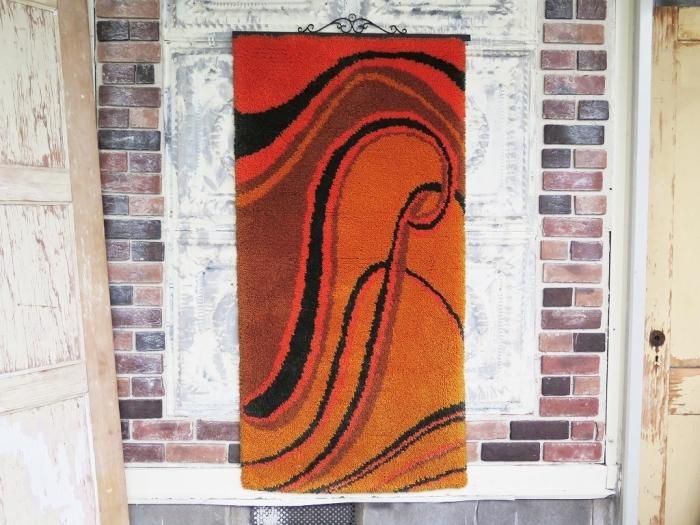 60-70's ヴィンテージ シャギーラグ ミッドセンチュリー モダン 60