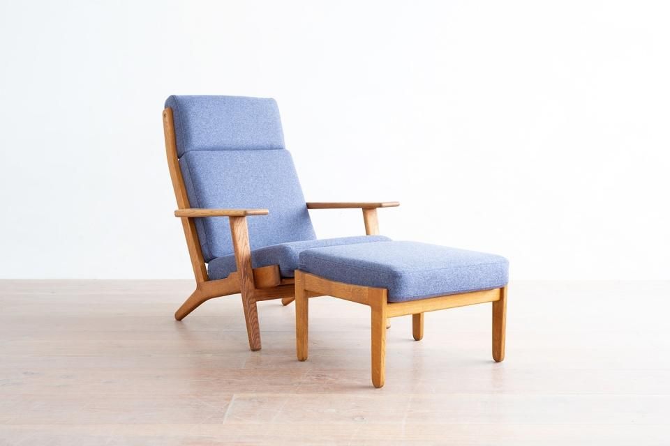 Hans J Wegner GE290A ハイバックソファ オットマンセット オーク