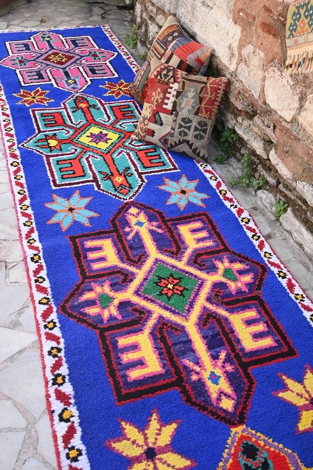 オールド絨毯/イラク・ヘリキ/トライバルラグ/ランナー約406×88cm