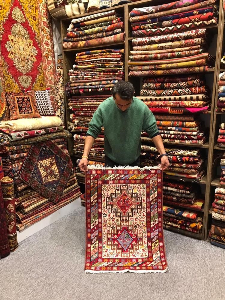 新しいキリム/イラン/シャーセバン・スマック織りキリム約98×74cm