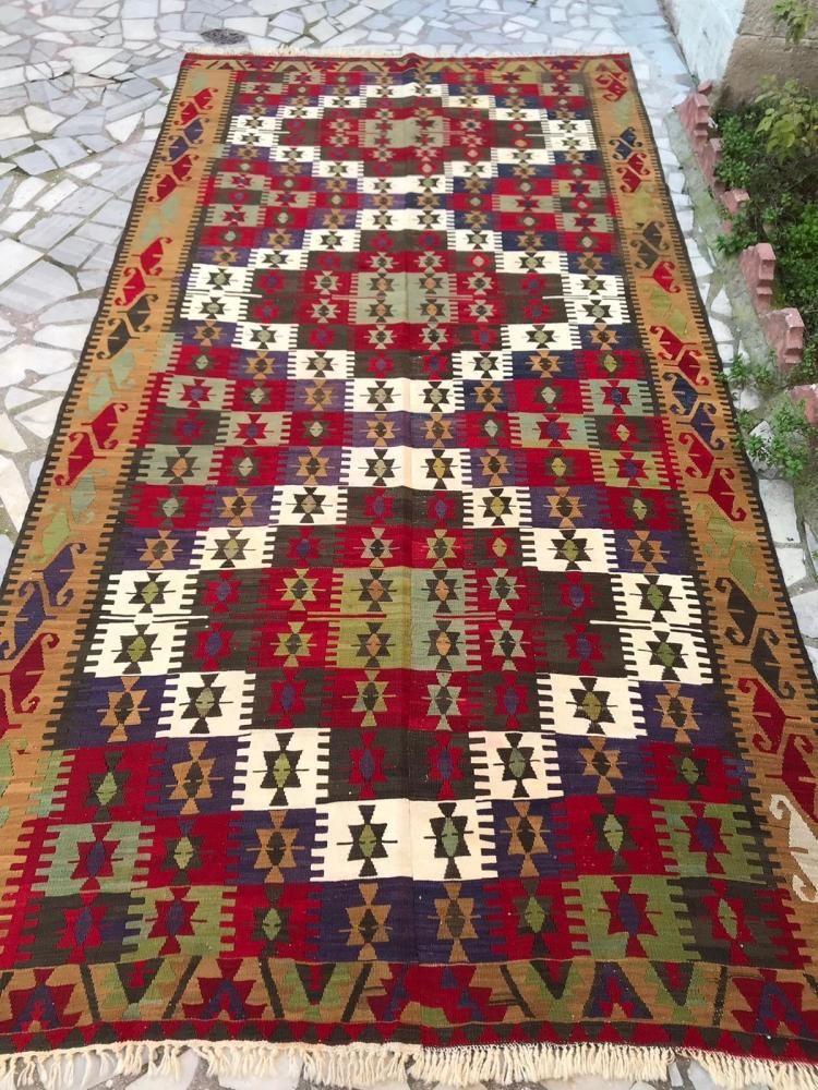 オールド絨毯/トルコ・カッパドキア/ヨルックキリム約362×182cm