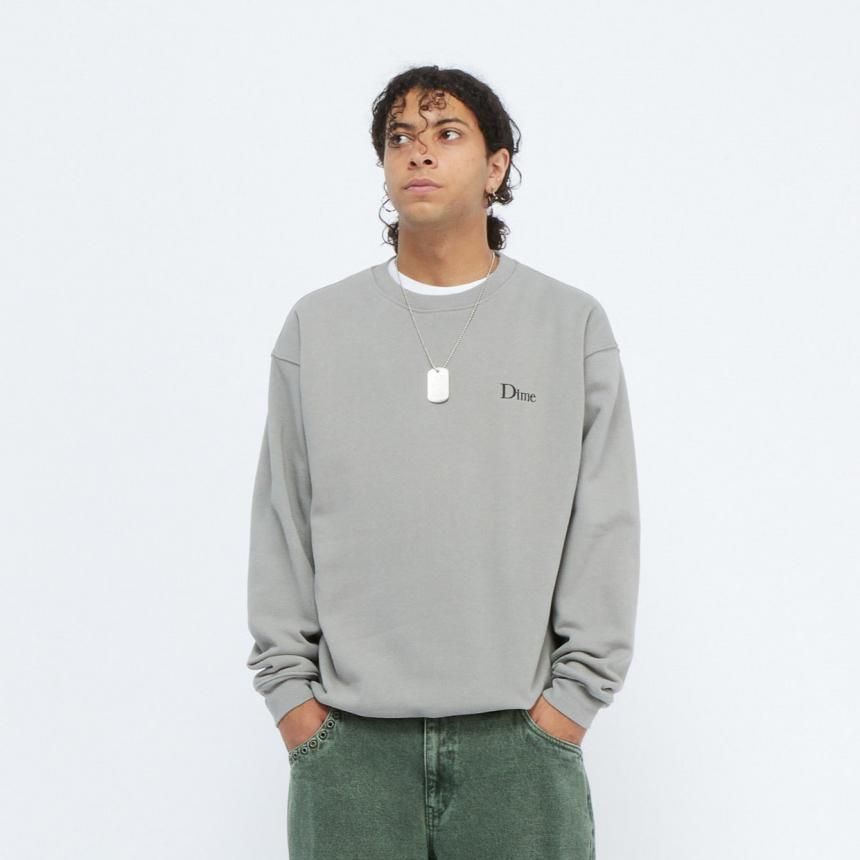 Dime Classic Small Logo Crewneck / Charcoal (ダイム クルーネック