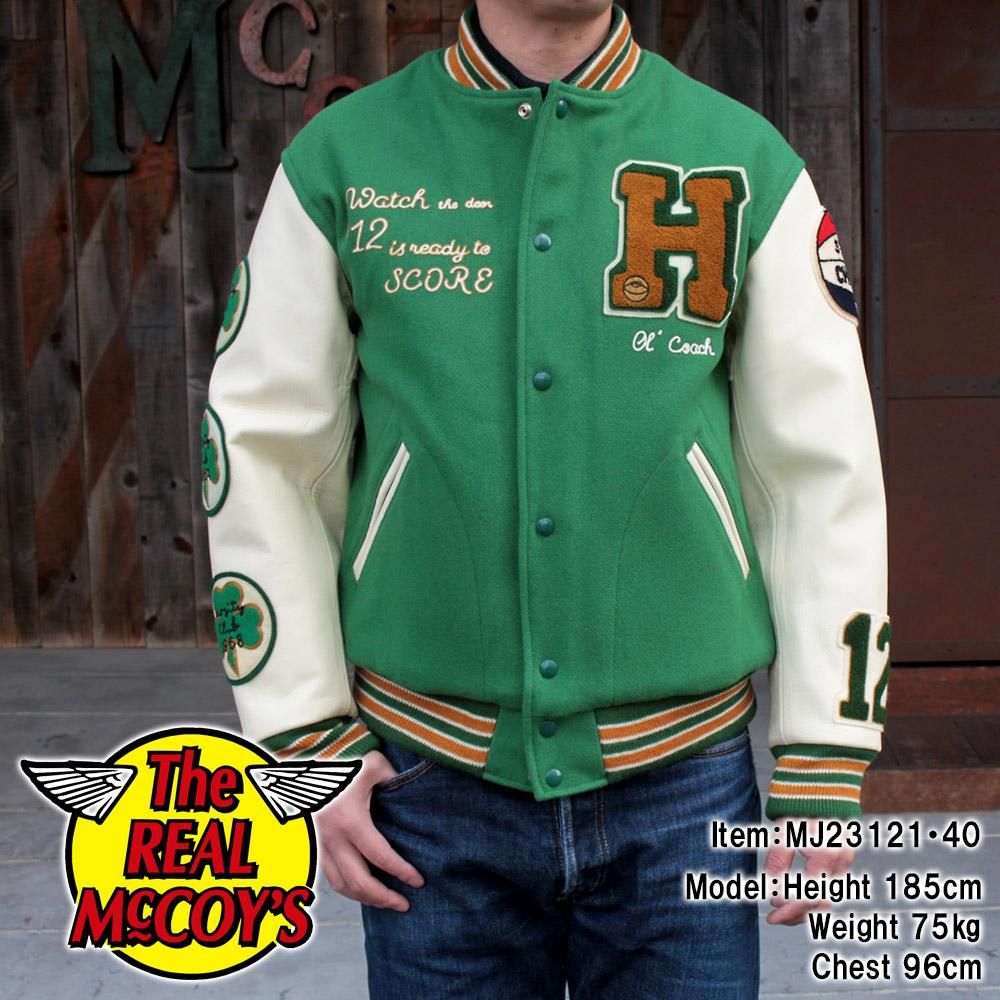 WOOL VARSITY JACKET / SHAMROCKS