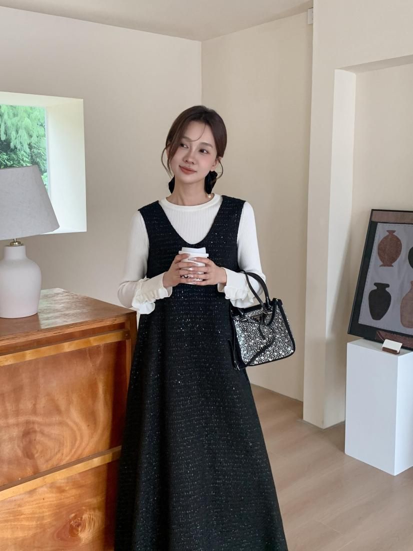 CHRISTELLE LAME TWEED DRESS - BIRTHDAY BASH