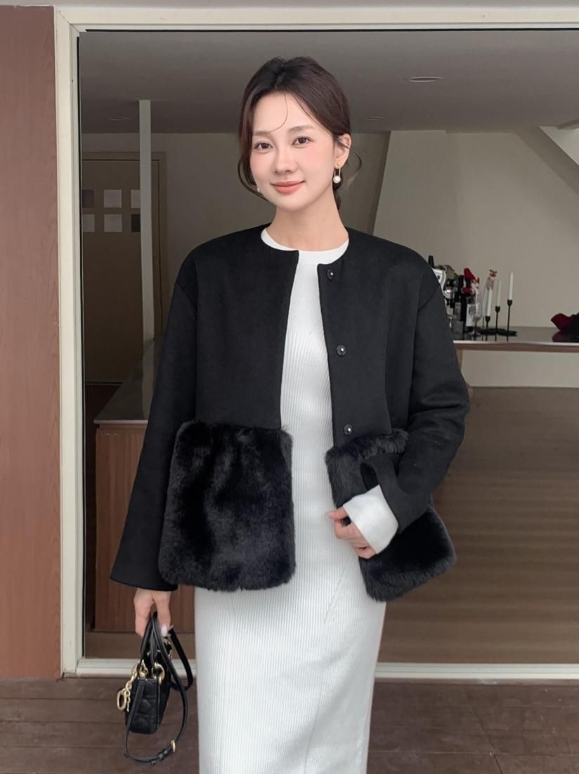 PEPLUM FUR DOCKING COAT - BIRTHDAY BASH