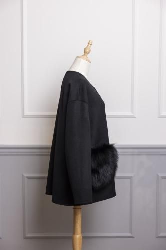 即納+受注】ウールダブルフェイスFOXポケットコート75