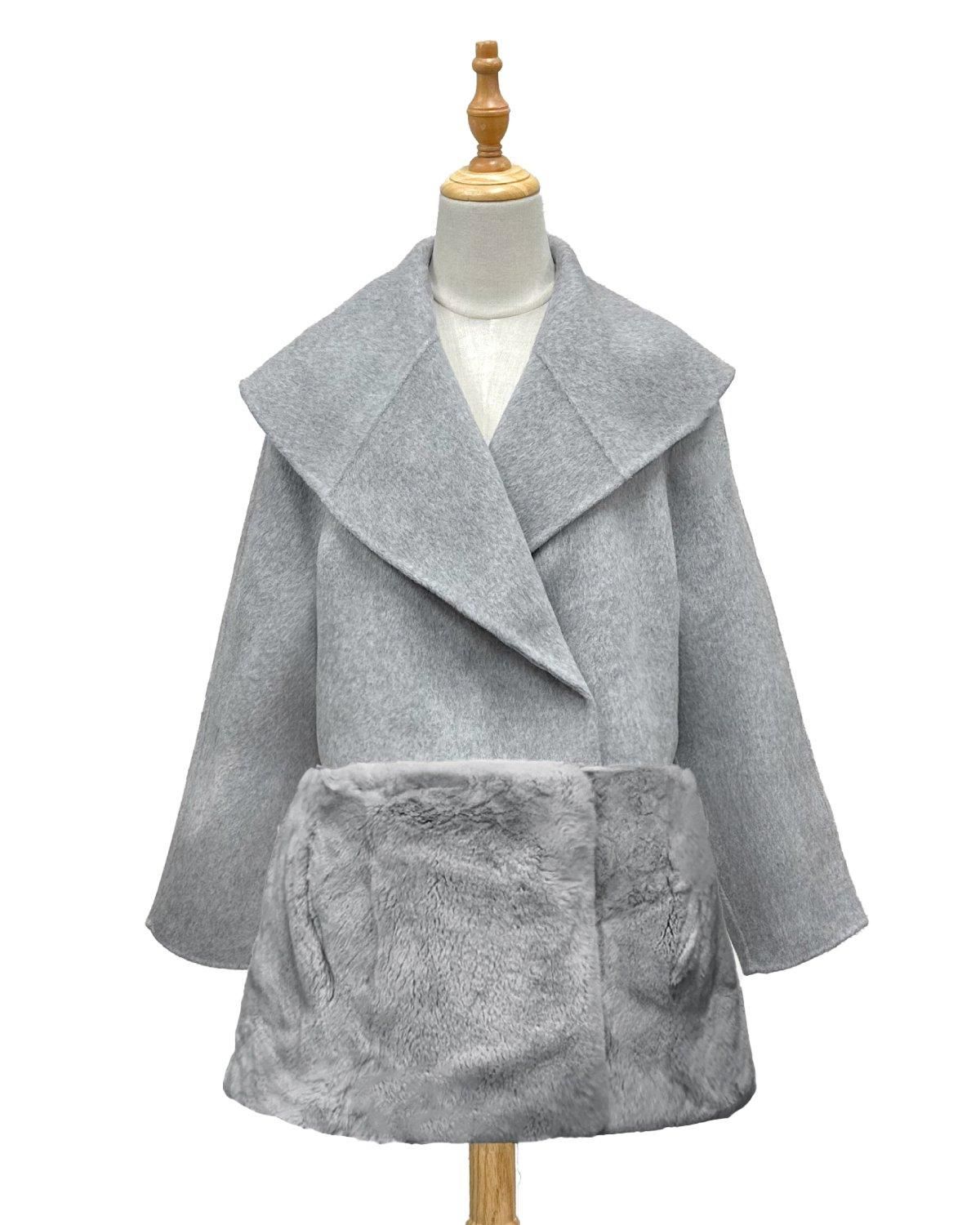 即納+受注】【REIMI collaboration】ウールダブルフェイスショール