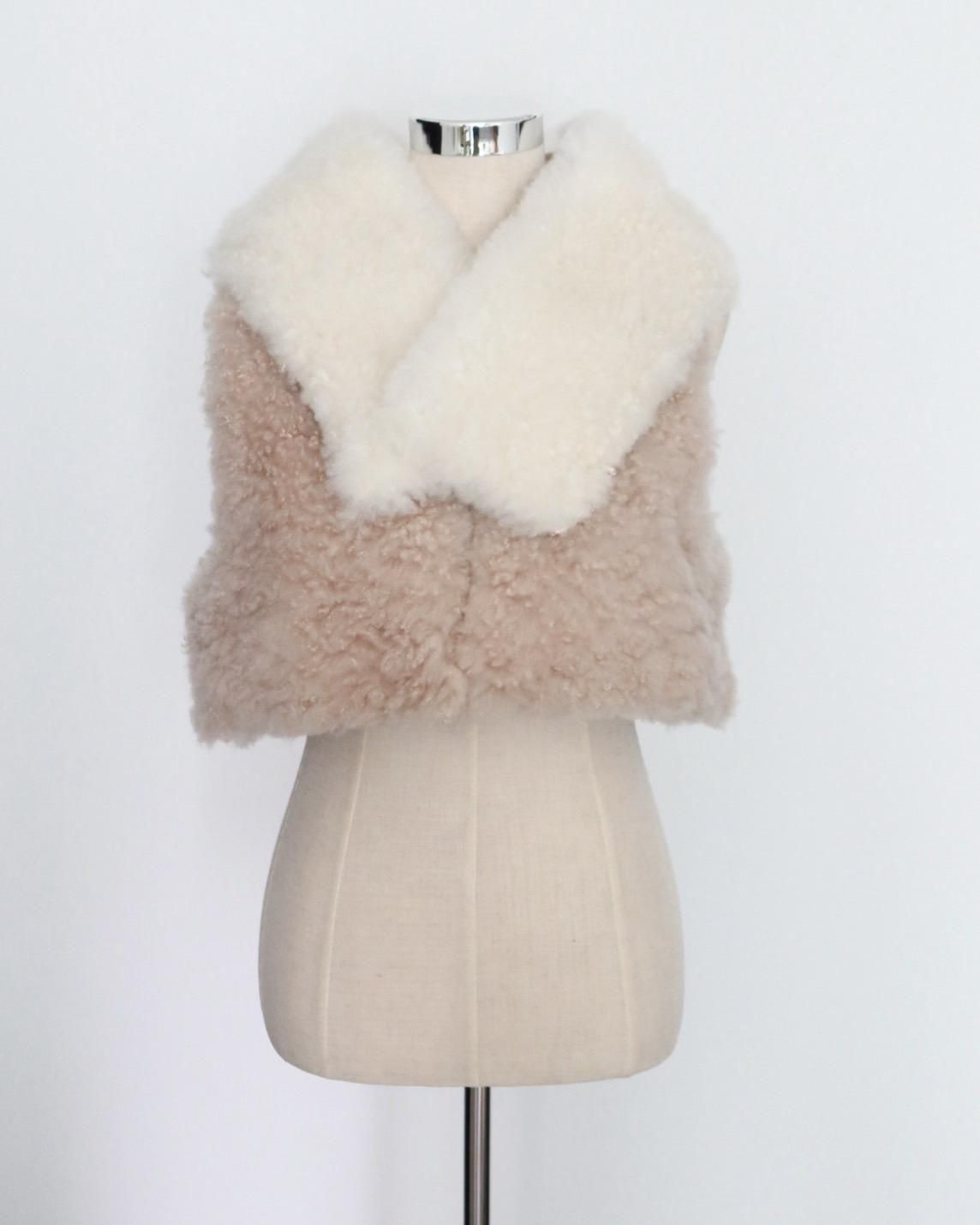 受注商品】3wayカシミヤファーベスト