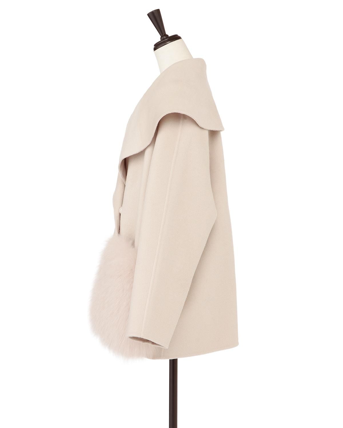 即納＋受注】ウールダブルフェイスショールカラーボリュームFOX