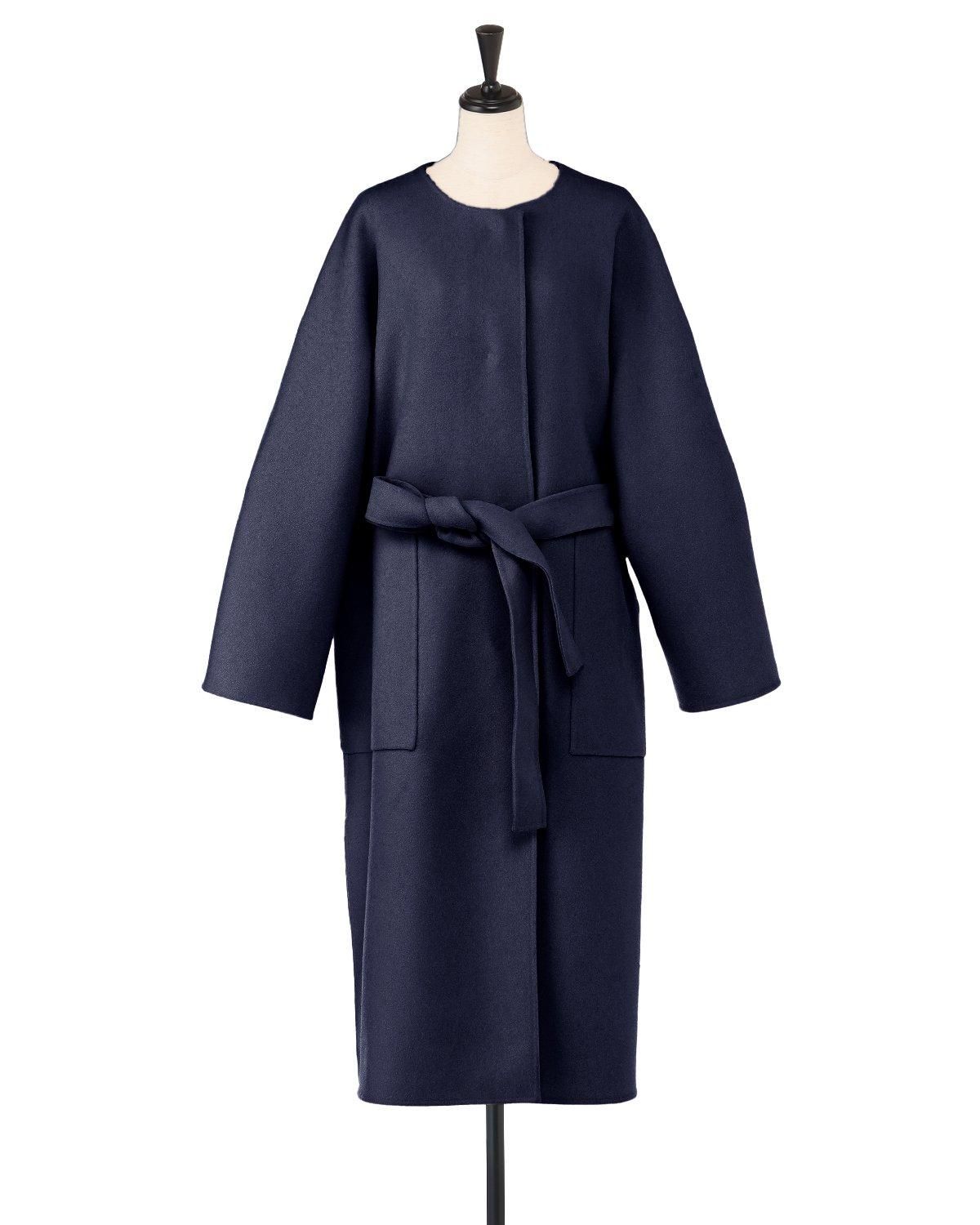 受注商品】ウールダブルフェイスFOXベルト付コート