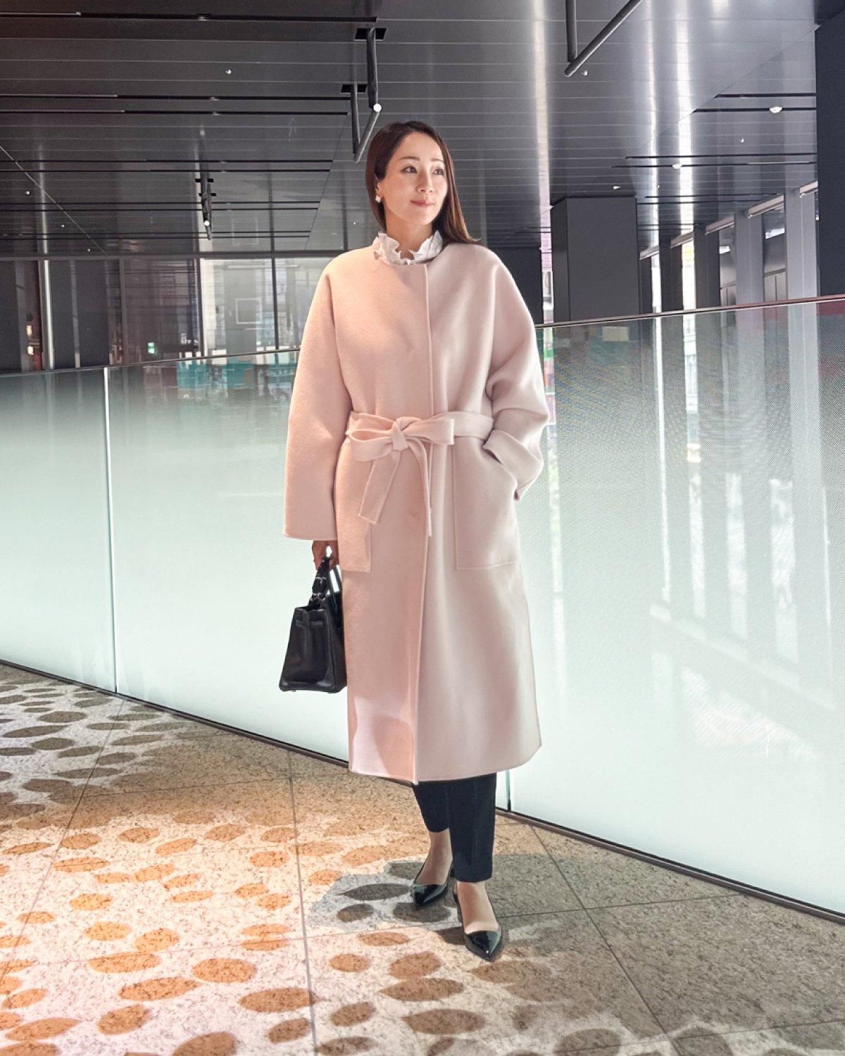 受注商品】ウールダブルフェイスFOXベルト付コート