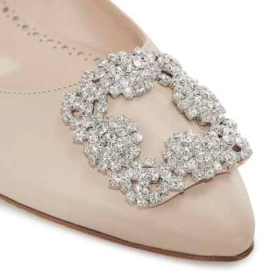 ハンギシ レザー ヌード フラット マノロブラニク