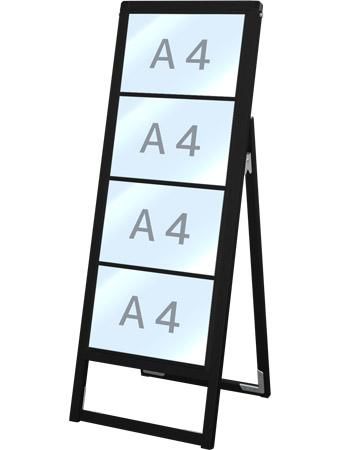 ブラックバリウスカードケーススタンド看板 A4横4片面 - 看板や店舗