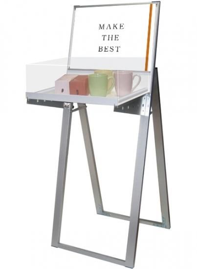 ラックスタンド看板 A3横ホワイト(アクリルボックス付) - 大阪堺市で