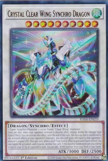 遊戯王 RA04-EN059 クリスタルクリアウィング・シンクロ・ドラゴン