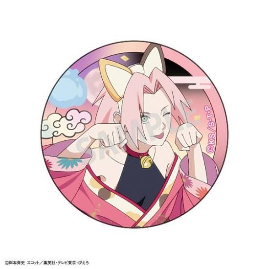 春野サクラ】NARUTO-ナルト- 疾風伝 トレーディング和紙風缶バッジ