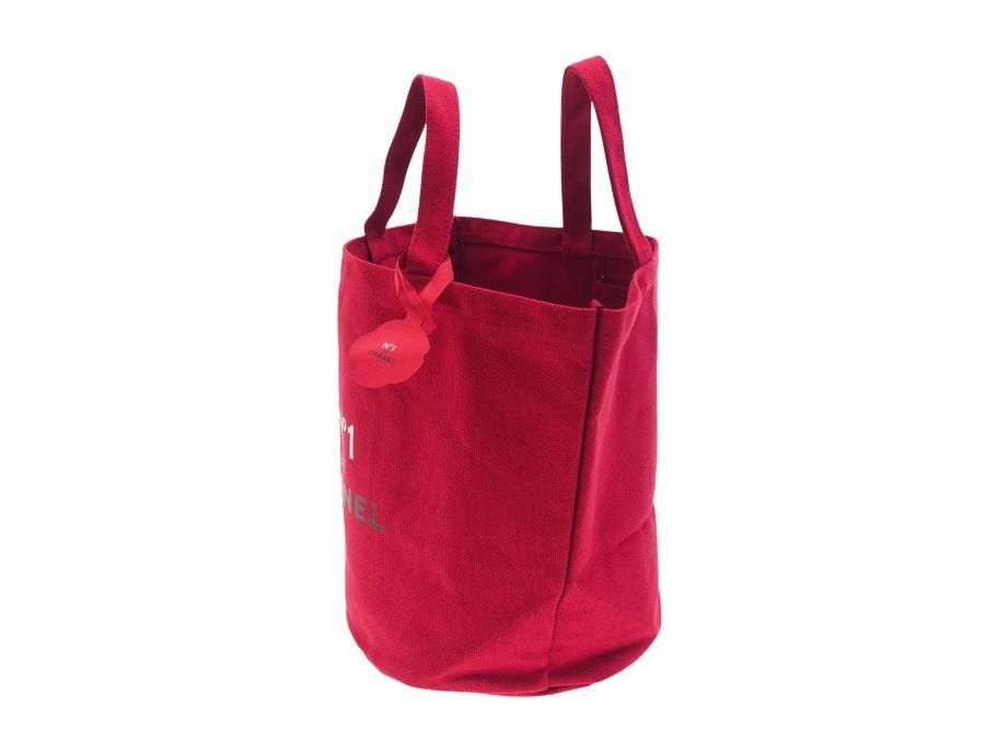 ヌメロアン ドゥ シャネル ノベルティ トートバッグ バケツ型 赤椿