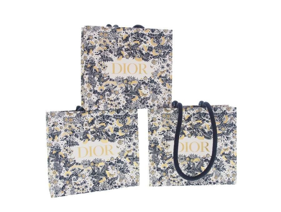 クリスチャンディオール ブランド紙袋 ひも ショッパー 3枚セット 2021