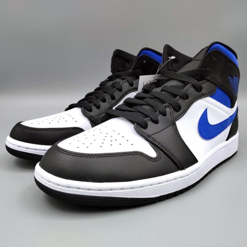 AIR JORDAN 1 MID 554724-140 白/レーサーブルー/黒