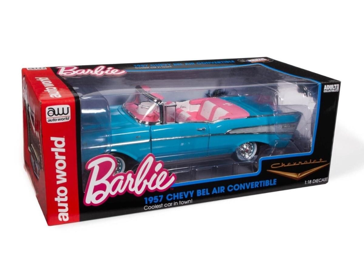 バービー 1957 シボレー ベルエア ブルー コンバーチブル 1:18 ダイ