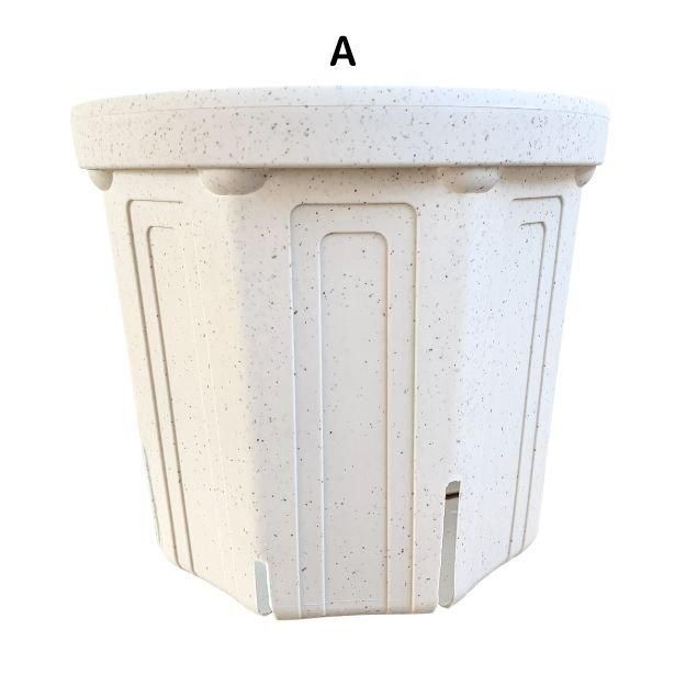 やっちゃんねる×花農家ゆうき コラボ商品 6号スリット鉢 (直径18cm×高