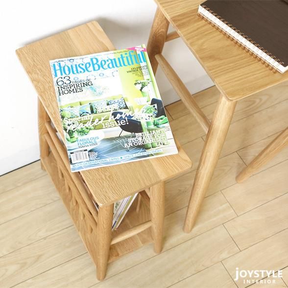 マガジンテーブル/ナチュラル色】 サイドテーブルとマガジンラックの