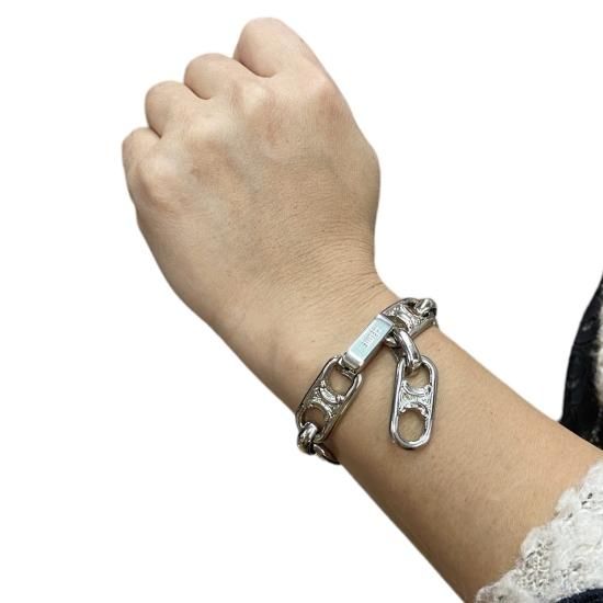 CELINE】セリーヌ ヴィンテージ SS マカダム ブレスレット シルバー