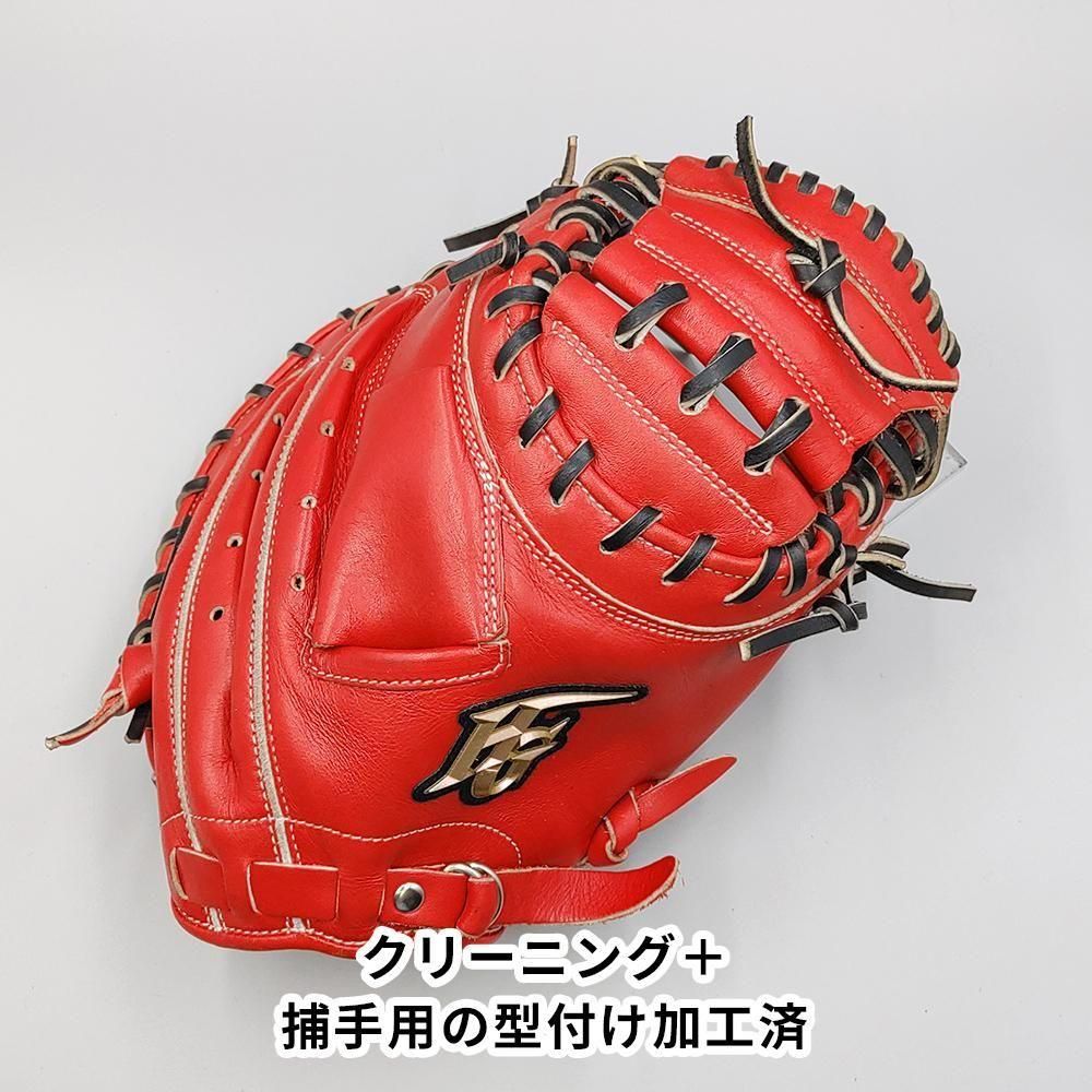 クリーニング済み 】 ハイゴールド 軟式用 キャッチャーミット 型付け