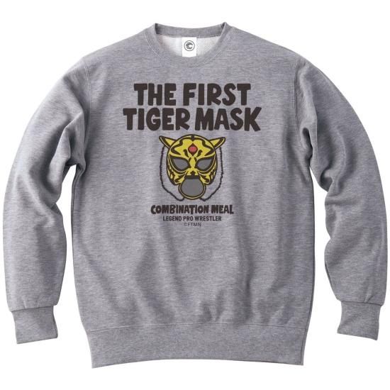 初代タイガーマスク THE FIRST TIGER MASK クルースウェット ヘザーグレー