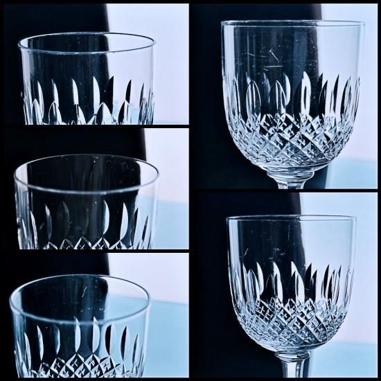 輝くオールドバカラ クリスタルカットのシェリーグラス【1916年