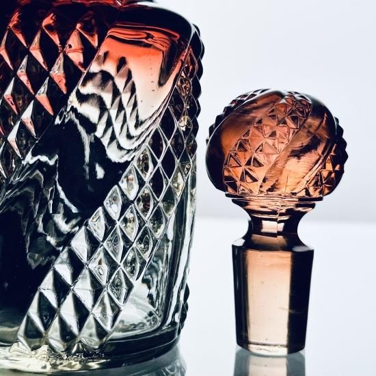 薔薇色のオールドバカラ セルポンティーヌの香水瓶 #大24【1916年