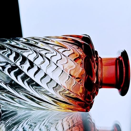 薔薇色のオールドバカラ バンブーの香水瓶 大#26【1916年】 - Baccarat