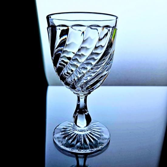 輝くオールドバカラ バンブーのワイングラス大【19世紀後半