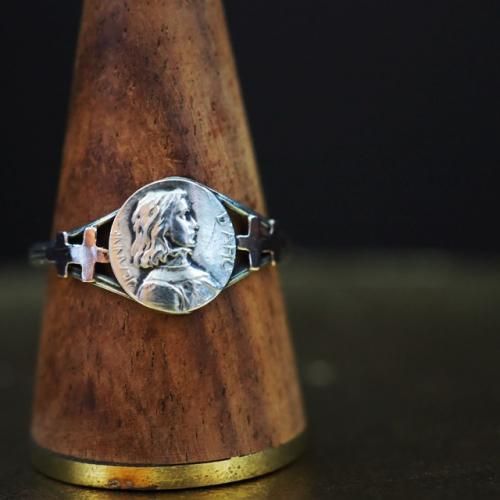 フランス製 ジャンヌ・ダルクのアンティークシルバーリング