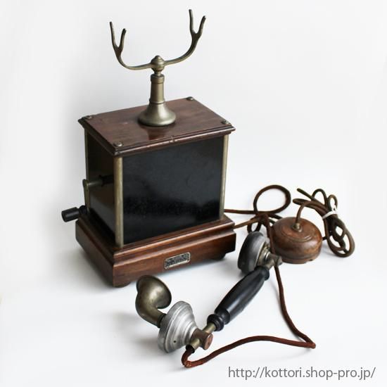 デルビル磁石式卓上電話機 | 沖電気製 - レア物・骨董・アンティーク