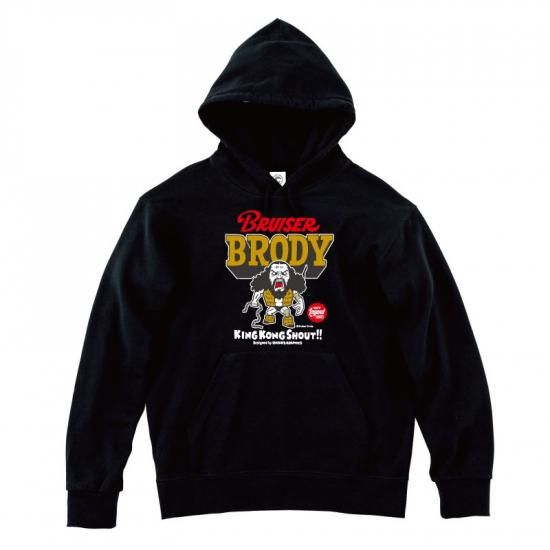 ブルーザー・ブロディ キングコングニードロップ プルパーカー ブラック