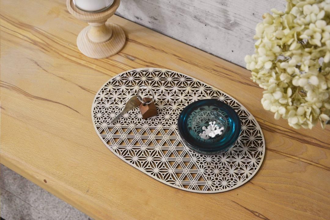 組子文様ウォールアートパネル -yama-（変形） - あすなろ木彩本店