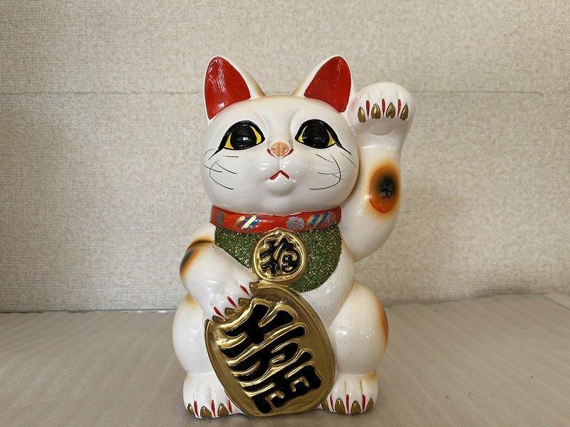 招き猫（7号） - 常滑焼 陶器 陶磁器 販売・通販 豊和製陶