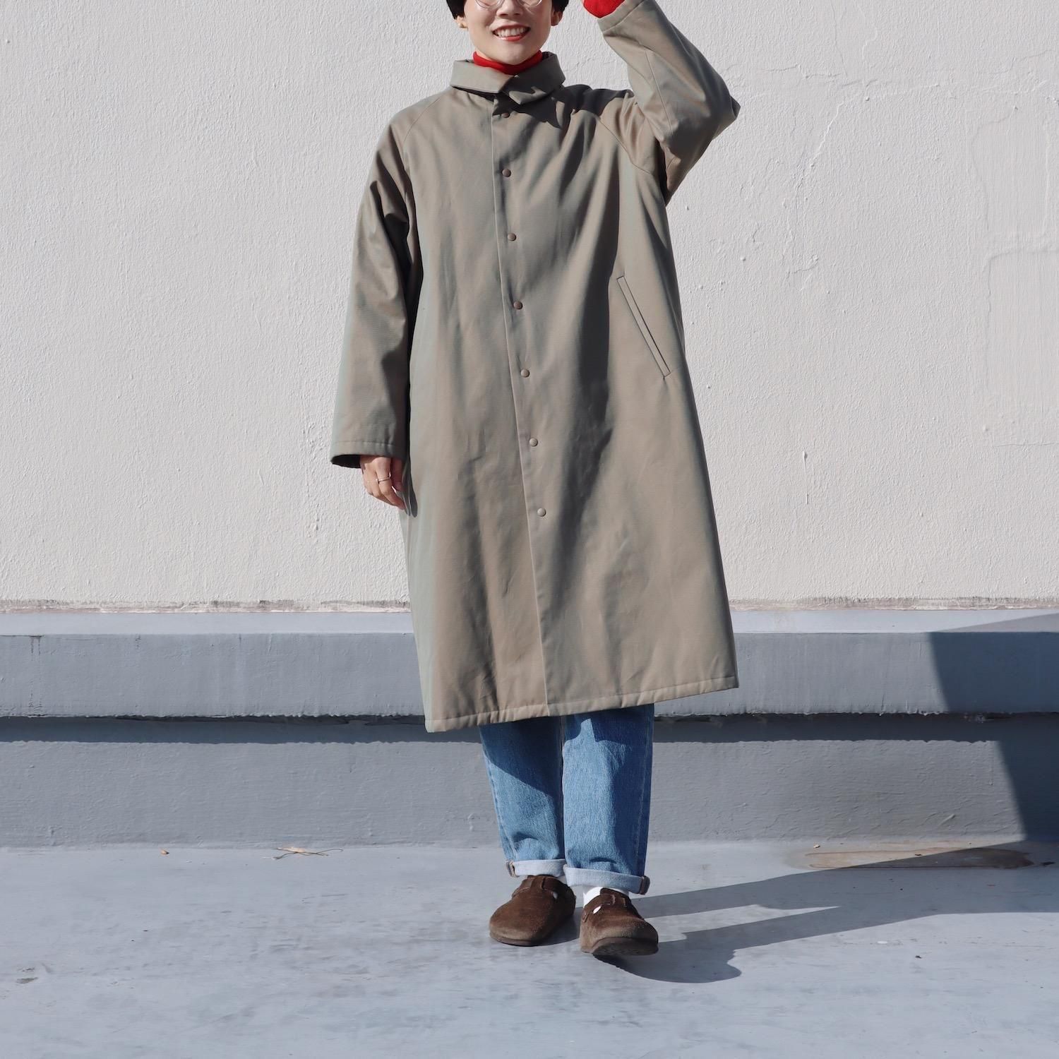 atelier naruse Cotton Batting Coat KHAKI アトリエナルセ