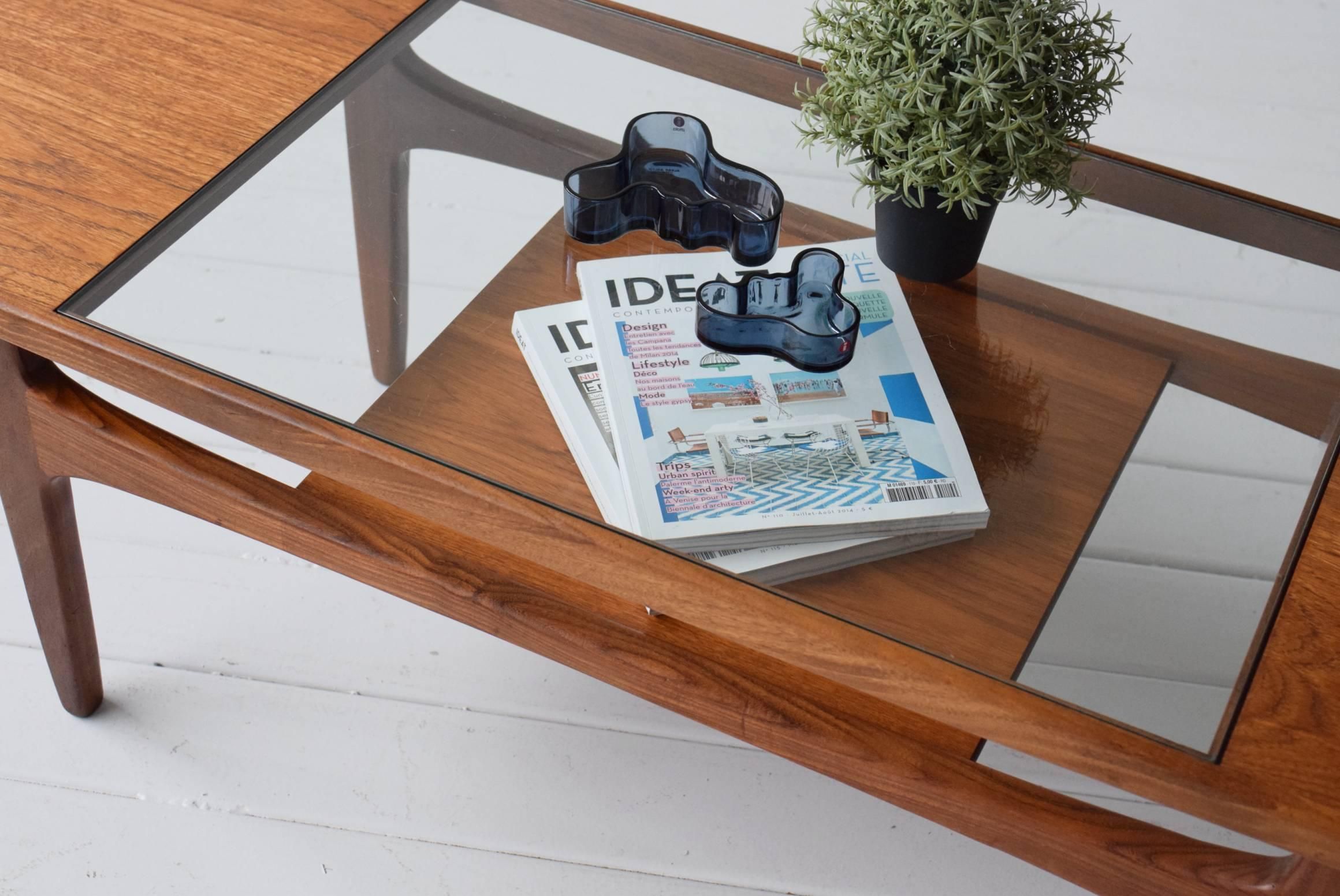 G-PLAN】 ガラスコーヒーテーブル オーバル イギリス家具 G-PLAN