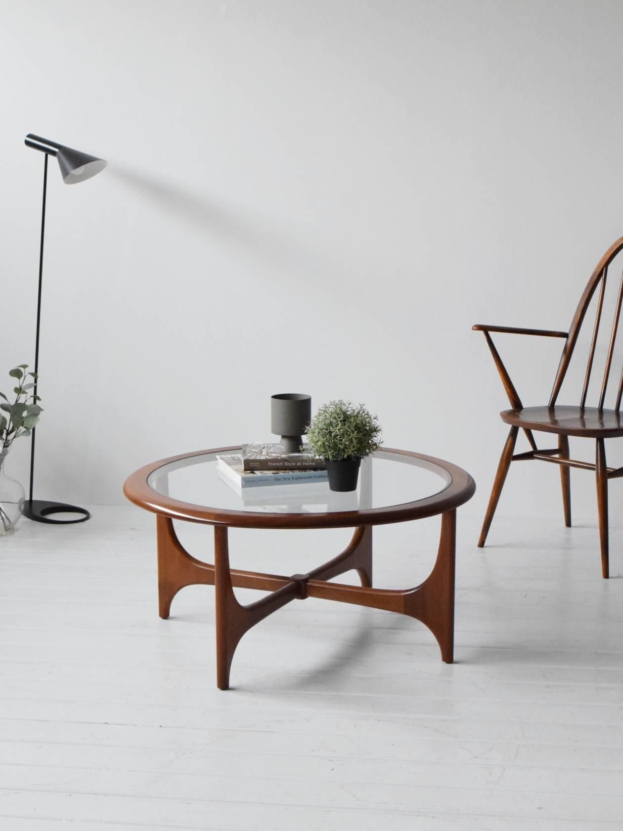 ヴィンテージ ミッドセンチュリー ガラス センターテーブル ビンテージ