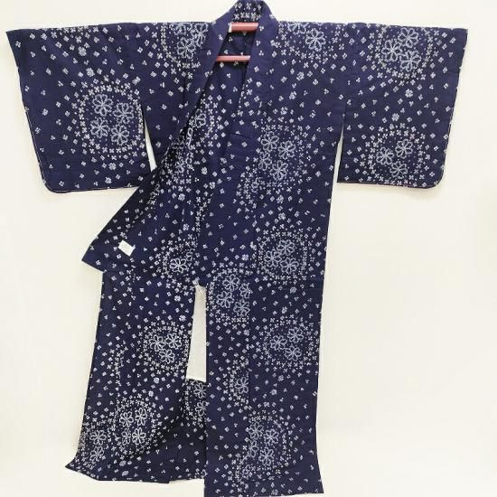 浴衣 絞り 新品 伝統工芸 有松鳴海絞り 手絞り 手染め 御仕立上り