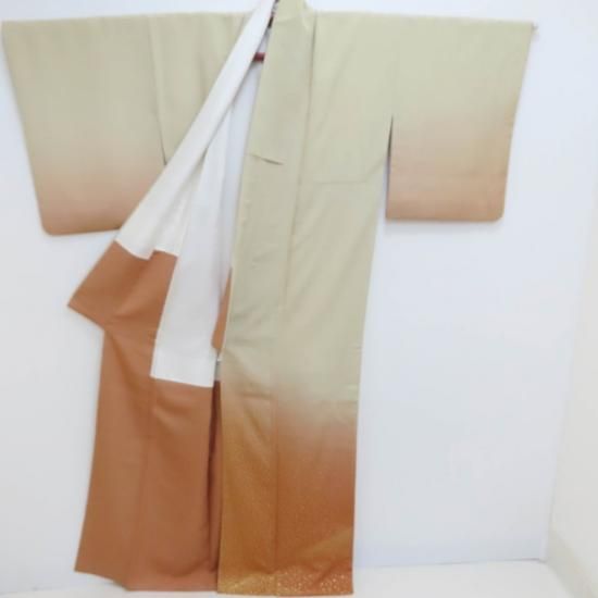 訪問着 人間国宝 福田喜三郎 訪問着 霞箔散らし ぼかし染 御仕立上り