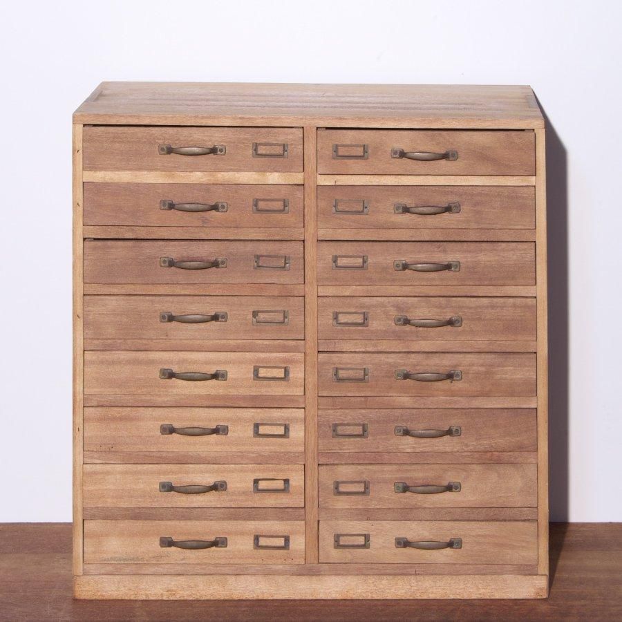 ラワン 引き出し 16杯 - 古道具donguri