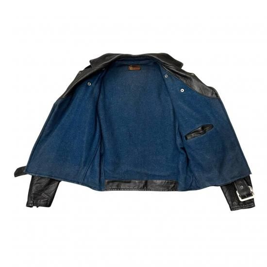 special! 1950s Kit Karson horsehide leather riders jacket BLACK