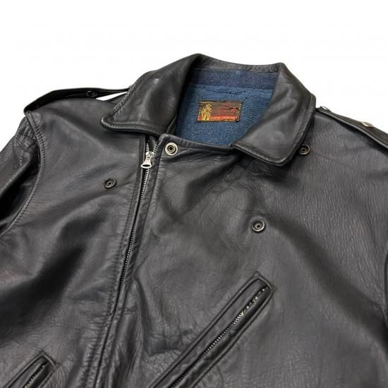 special! 1950s Kit Karson horsehide leather riders jacket BLACK